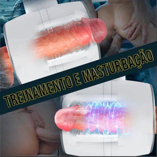 Masturbador Masculino Manual Telescópico Automático de 3 Frequências - prazervip