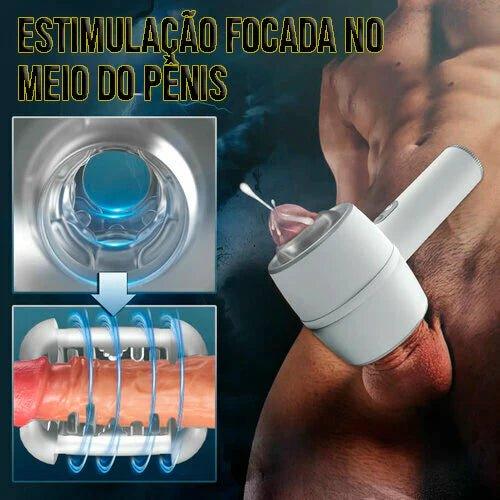 Masturbador Masculino Manual Telescópico Automático de 3 Frequências - prazervip