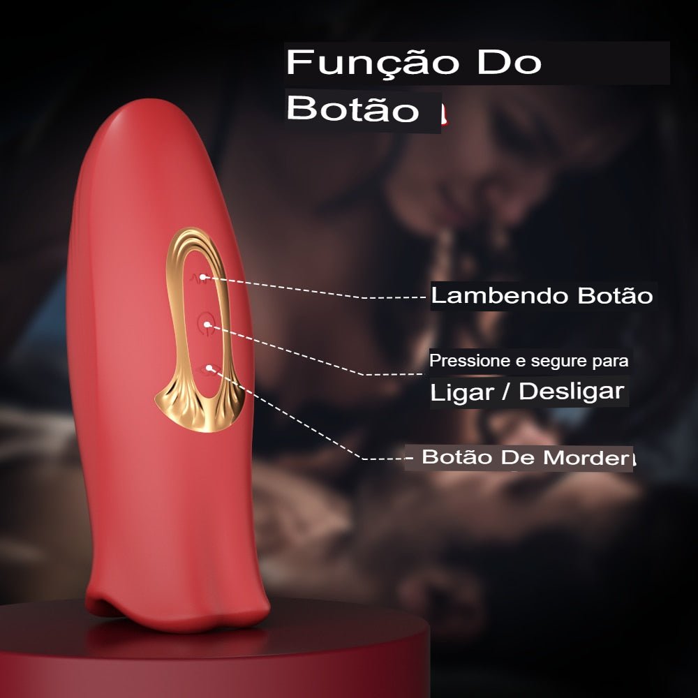 Masturbador Vibra morde e suga - Boca de Mel